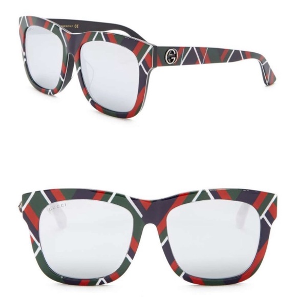 ⛔️SOLD⛔️Authentic GUCCI 55 Plaid Acetate Square sg - Picture 4 of 8